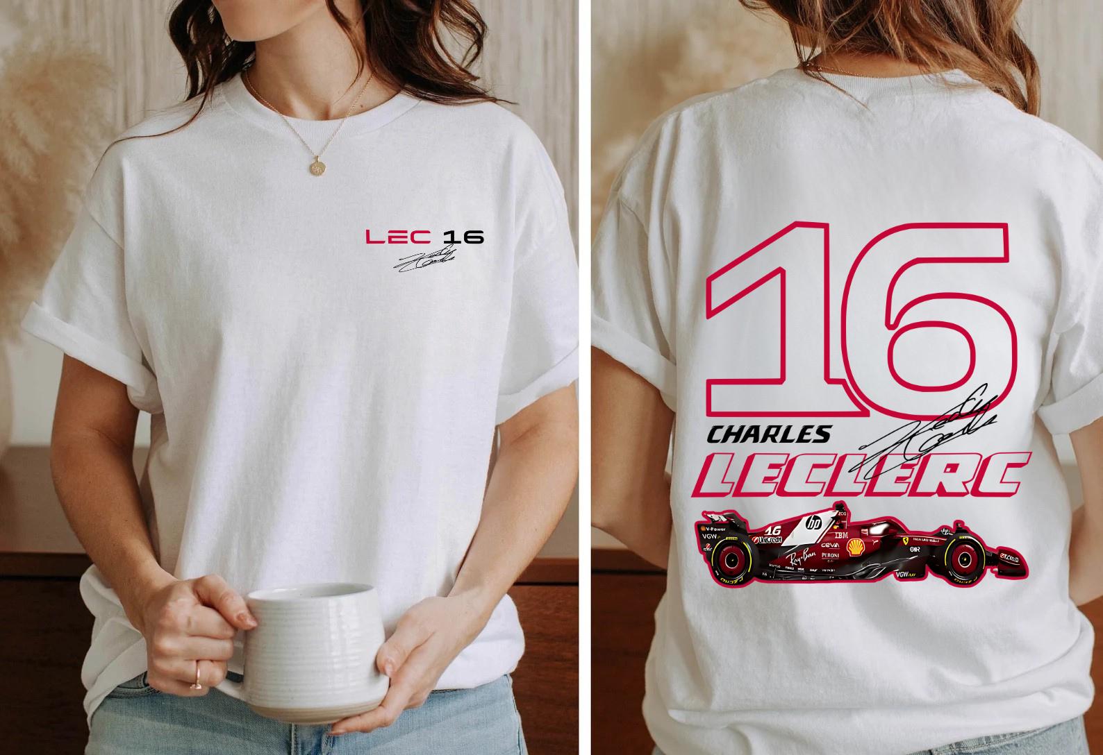 Charles Leclerc F1 T-Shirt: Ferrari Racing Team Tee, Formula 1 #16