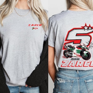 Johann Zarco #5 MotoGP Sweatshirt, LCR Honda Gift, Vintage Racing Shirt, French Rider Design, Double Moto2 Champion Tee - Zarco #5 T-Shirt