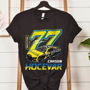 Carson Hocevar #77 Spire Motorsports Racing T-Shirt, NASCAR Fan Tee image 2