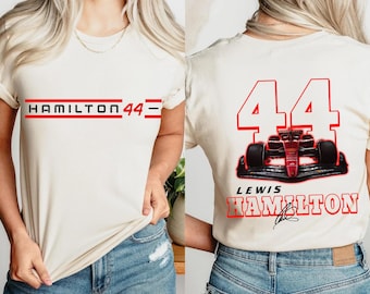 Camiseta de F1 Lewis Hamilton #44: recuerdo de carreras retro