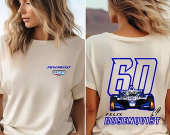 Maglietta Felix Rosenqvist #60 IndyCar: maglietta da corsa retrò