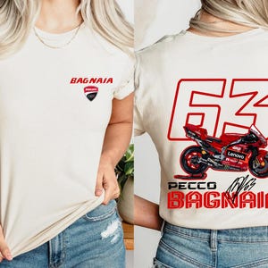 Bagnaia #63 Fan Shirt – Ducati Lenovo MotoGP T-Shirt for Racing Enthusiasts, MotoGP Francesco Bagnaia Shirt – #63 Racing Tee for Ducati Fans