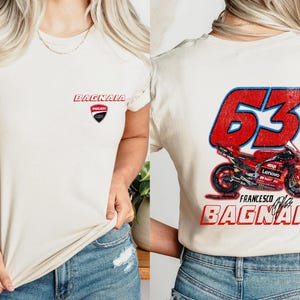 Francesco Bagnaia #63 MotoGP Sweatshirt, Ducati Champion Gift, Vintage Racing Shirt, Francesco Bagnaia #63 MotoGP Tee, Ducati Star Gift