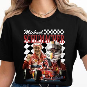 Michael Schumacher Retro T-Shirt - 90s F1 Vintage Tee - Y2K Ferrari Racing Shirt - Unisex Classic Fit - Formula One Legend Merch