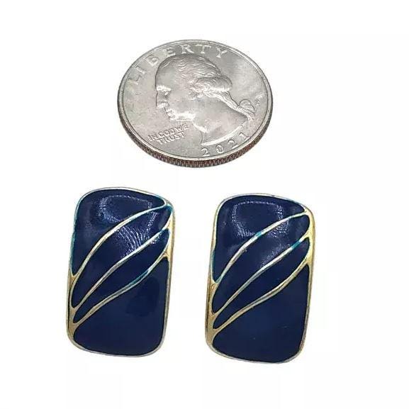 Orecchini Eleganti FI-38963: Il Regalo Perfetto in Oro e Blu Notte