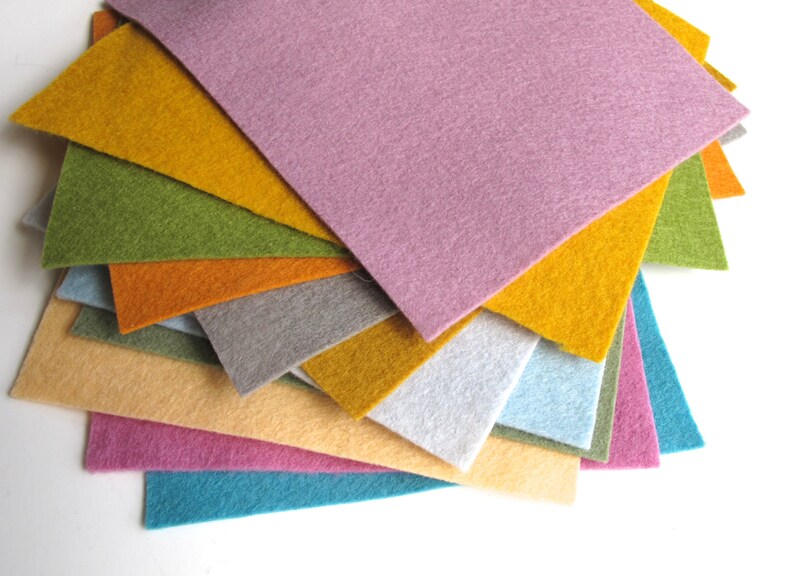 DMC Embroidery Floss Felt Set 100 Merino Wool Felt Sheets Set of