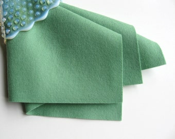 Bottle Green, 100% Wool, Felt Sheet, Large Square, Washable Felt, Wool Fabric