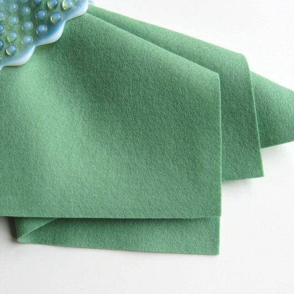 Bottle Green, 100% Wool, Felt Sheet, Large Square, Washable Felt, Wool Fabric