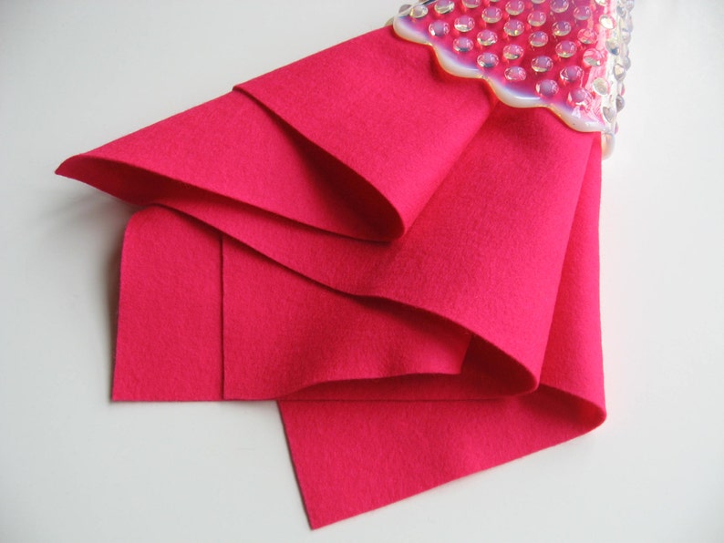 Hot Pink Felt, Pure Wool Felt, Merino Wool, Wool Felt Fabric, Felt Sheet image 2