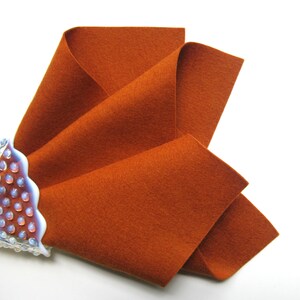 Wool Felt, Copper, 100% Merino, Soft Felt, Non Woven Wool image 2