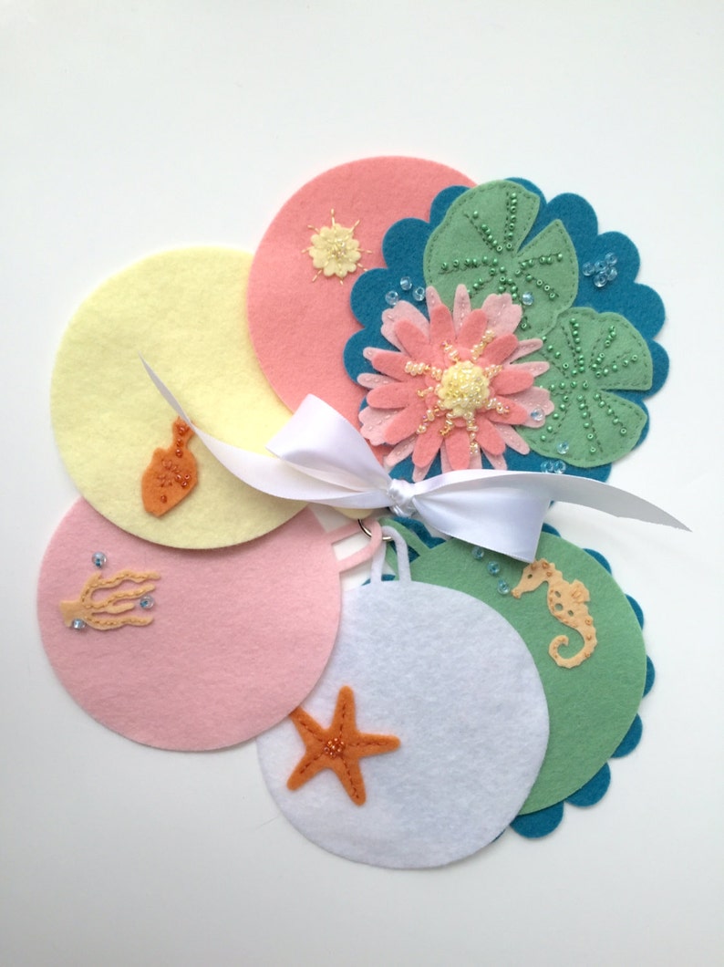 Needlebook Kit Lily Pad Wool Felt Embroidery Pincushion Etsy