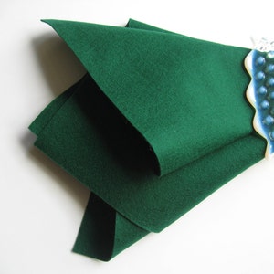 Evergreen Felt, Pure Merino Wool, Dark Green Felt, Felted Wool, Non Woven Wool image 3