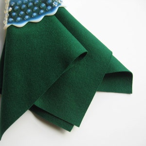 Evergreen Felt, Pure Merino Wool, Dark Green Felt, Felted Wool, Non Woven Wool image 2