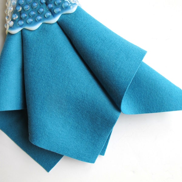 Ocean Blue Felt, 100% Wool, Nonwoven Fabric, Waldorf Handwork, DIY Craft Supply, Wool Applique