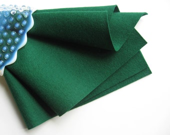 Evergreen Felt, Pure Merino Wool, Dark Green Felt, Felted Wool, Non Woven Wool