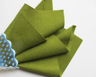 Olive Green Felt, Choose Size, Wool Felt Square, Felt Sheet, 100% Merino, Pure Wool Felt, Washable Felt, Handwork Fabric, Applique, Woodland