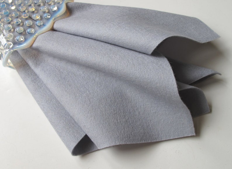 Dove Grey Felt, Wool Felt Square, 100% Wool, Felt Fabric, Soft Grey, Felted Wool image 3