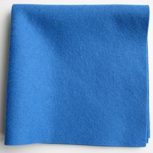 Blue Wool Felt, 100% Wool, Merino Wool Felt, Felt Square, Felted Wool, Washable Felt image 4