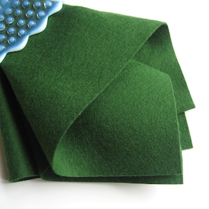 Forest Green Felt, Wool Felt, 100% Merino Wool, Felt Fabric, Felted Wool