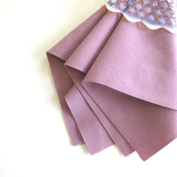 Wool Felt, Soft Plum, 100% Wool, Felt Material, Light Purple