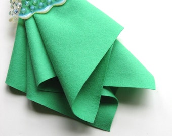 Wool Felt Square, Elf Green, Pure Merino Wool, 100% Wool, Felt Fabric