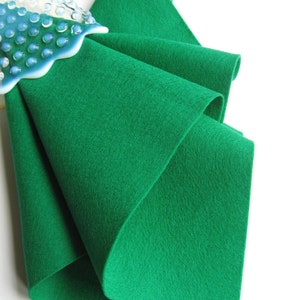 Wool Felt, Emerald Green, 100% Merino Wool, Pure Merino Fiber, Felt Sheet, Large Felt Square, Dark Green Felt, Felted Wool, Certified Safe image 5