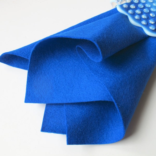 Cobalt Blue, Wool Felt, Large Felt Sheet, 100% Wool, Felt Square, Merino Wool