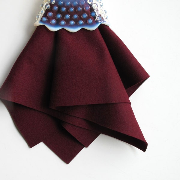 Merlot Wool Felt, 100% Merino Wool, Large Felt Sheet, Wool Felt Square