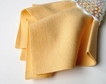 Apricot Felt, 100% Wool, Pure Merino Fiber, Felt Square, Non Woven Wool