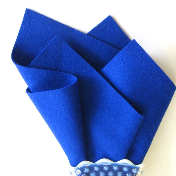 Royal Blue Wool, Large Felt Sheet, 100% Wool, Pure Merino Fiber, Non Woven Wool