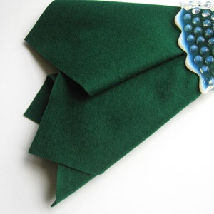 Evergreen Felt, Pure Merino Wool, Dark Green Felt, Felted Wool, Non Woven Wool image 5