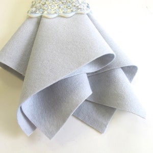 Silver Grey Wool, Felt, 100% Wool, Non Woven Felt, Merino Wool Fiber image 1