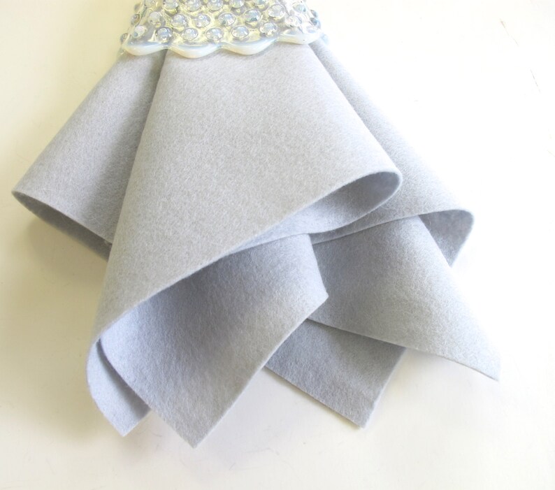 Silver Grey Wool, Felt, 100% Wool, Non Woven Felt, Merino Wool Fiber image 1