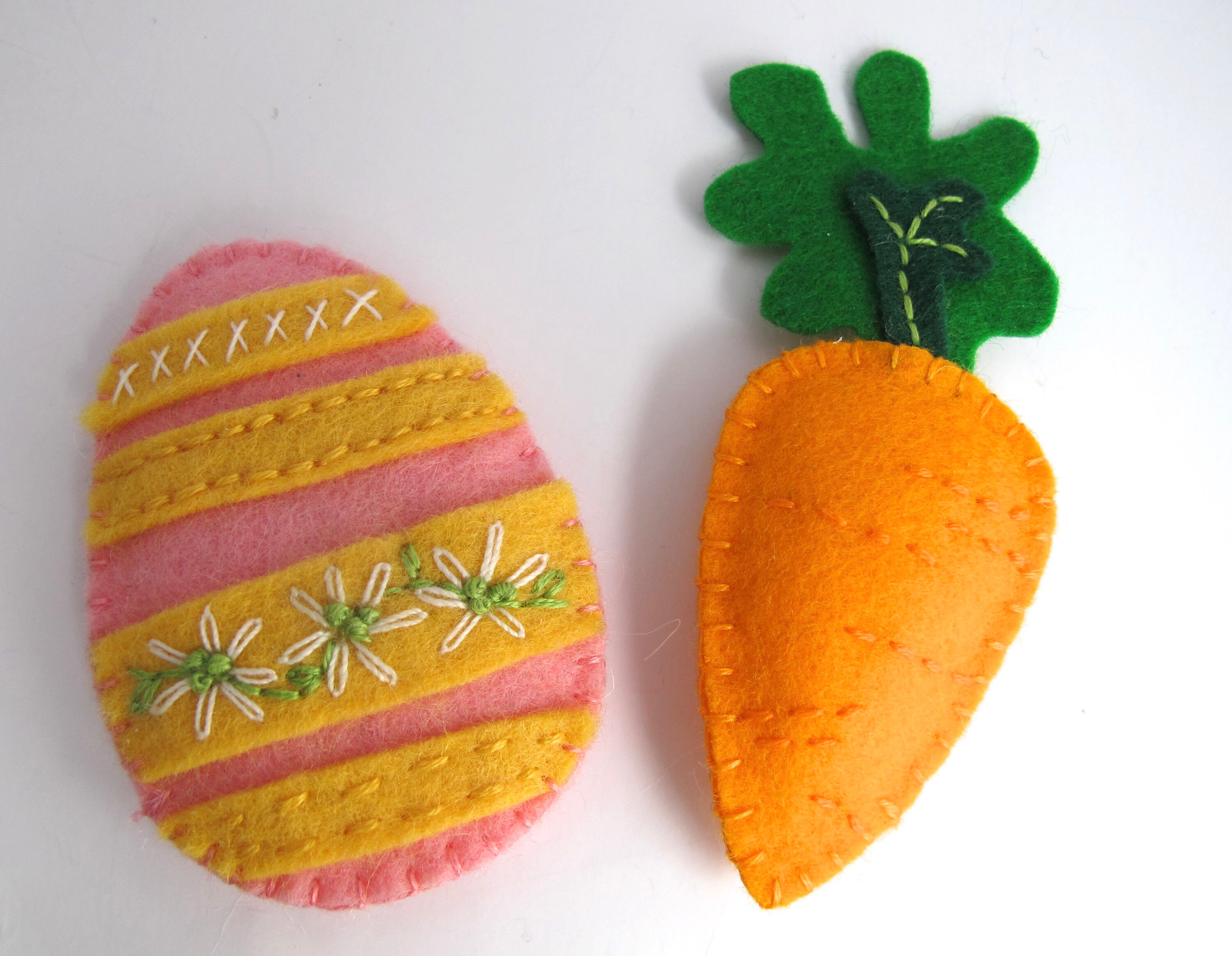 Easter Basket Set Pattern Included DIY Kit Pure Wool Felt Etsy