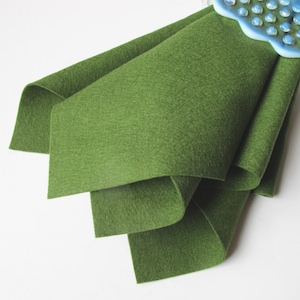 Fern Green, Pure Wool Felt, Felt Square, Wool Felt Sheet, 100% Merino, Washable Felt, Nonwoven Felt2