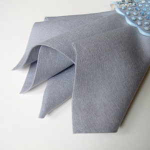 Dove Grey Felt, Wool Felt Square, 100% Wool, Felt Fabric, Soft Grey, Felted Wool image 1