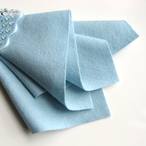 Aquamarine, Wool Felt Fabric, 100% Merino, 1mm Thick Felt, Pale Blue, Pastel Blue