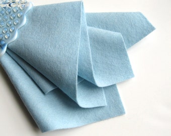 Aquamarine, Wool Felt Fabric, 100% Merino, 1mm Thick Felt, Pale Blue, Pastel Blue