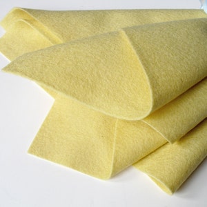 Baby Yellow, Wool Felt, 18 x 18 Inch Square, Pure Merino Fiber