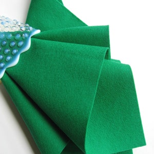 Wool Felt, Emerald Green, 100% Merino Wool, Pure Merino Fiber, Felt Sheet, Large Felt Square, Dark Green Felt, Felted Wool, Certified Safe image 4