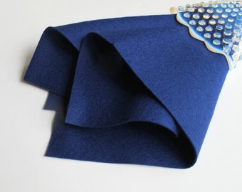 Navy Blue Felt, 100% Wool, Large Felt Square, Pure Merino Fiber, Non Woven