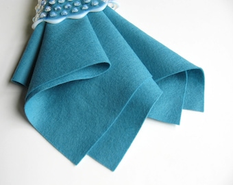 Bermuda Blue, 100% Wool, Large Felt Sheet, Wool Felt Square