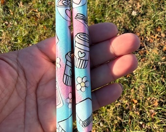 Pastel Book Lover Glitter Pen, Resin Inkjoy, Refillable