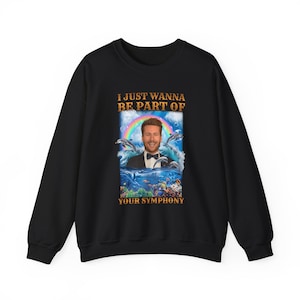 Glen powell dolphin meme funny Sweatshirt, Glen Powell, Glen Powell Unisex Crewneck Sweatshirt