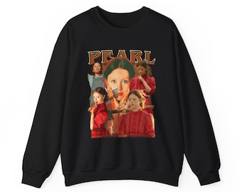 Sudadera Mia Goth Pearl Bootleg, sudadera unisex Mia Goth Pearl Heavy Blend™ con cuello redondo