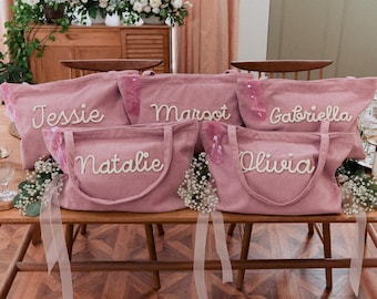 Personalized Back to School Tote Bag, Custom Name Corduroy Tote, Cute Student Bag, Everyday Book Bag, Gift for Girls