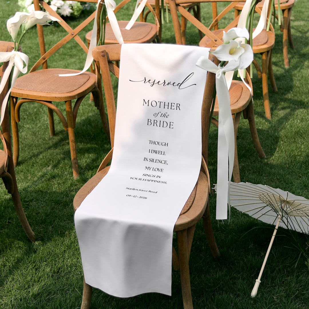 In Memory Chair In Loving Memory Chair Sign, Memorial Wedding Banner, Reserved Seat for ...