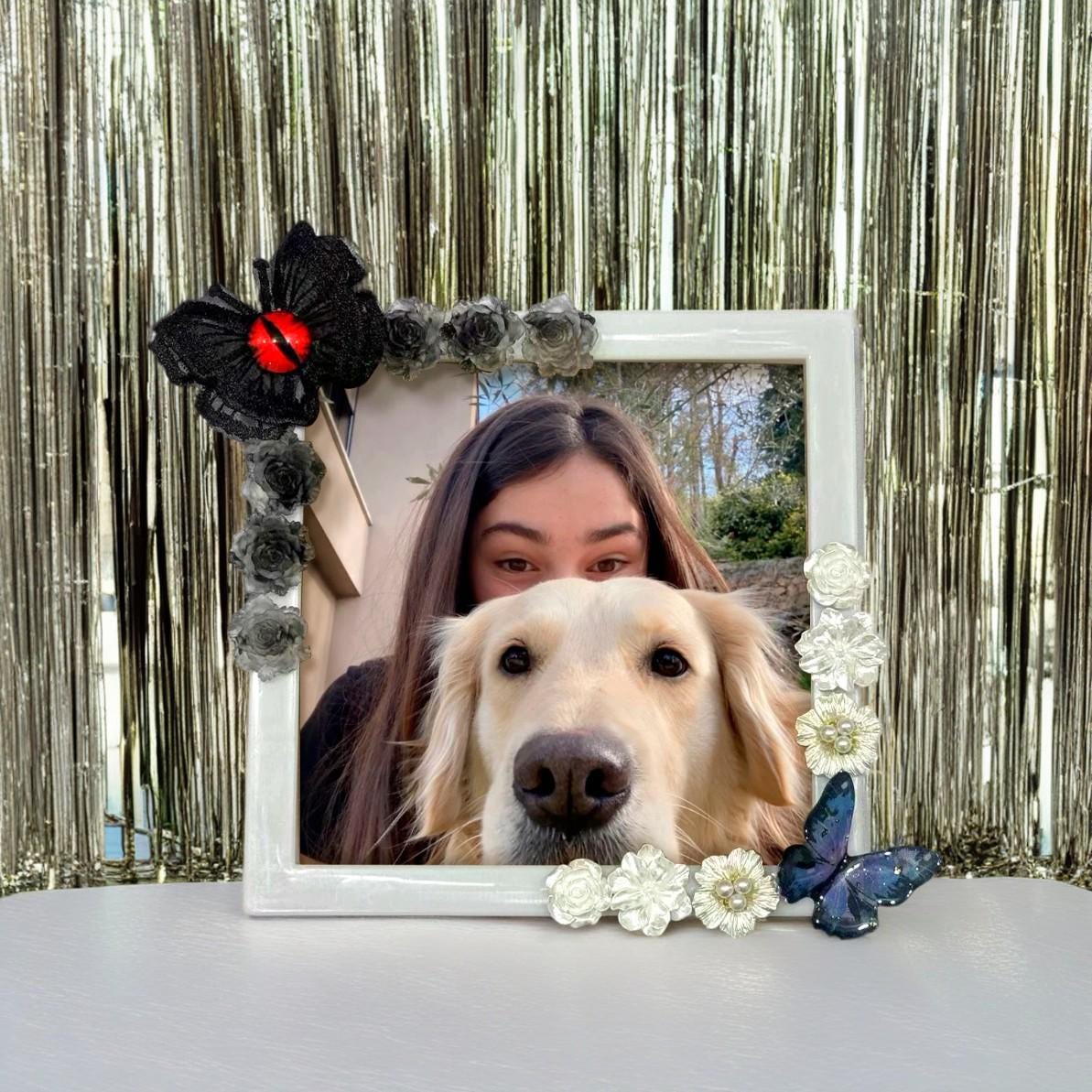 Handmade 3D Butterfly & Flower Photo Frame,butterfly Frame,flower Frame ...
