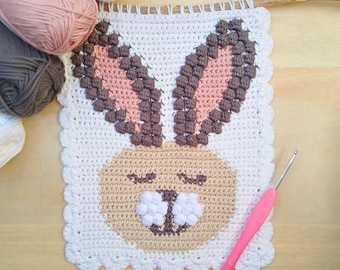 Crochet Easter Bunny Tapestry Pattern| PDF Digital Download - Advanced Beginner to Intermediate Level
