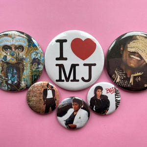MJ Pin Badges | Handmade Pop Music Pins